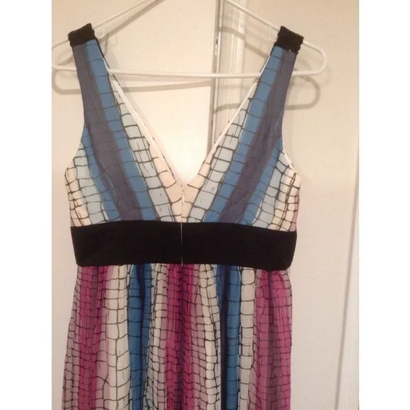 💕MAX & CLEO💕 Gown with Stripes and Sequin Detail